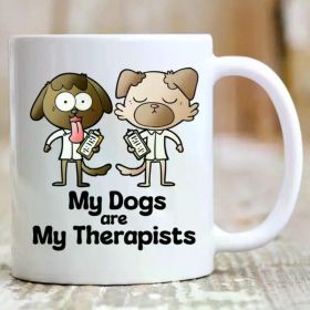 1pc, Service Dog Coffee Mug for Pet Lovers Dog Mom Dog Dad and Animal Lover Coffee Cup Puppy Owner, fun Easter/